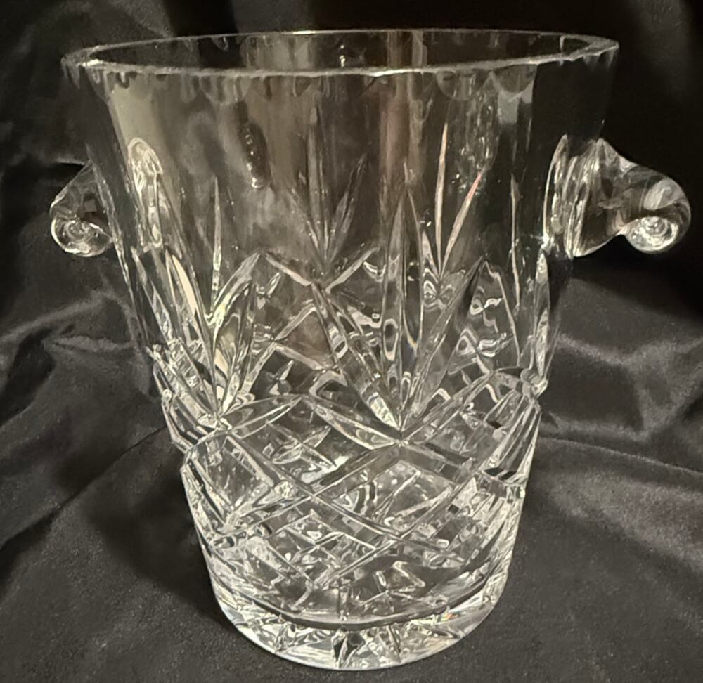Vintage Ceska Cut Lead Crystal Champagne / Ice Bucket - 7.5" Tall